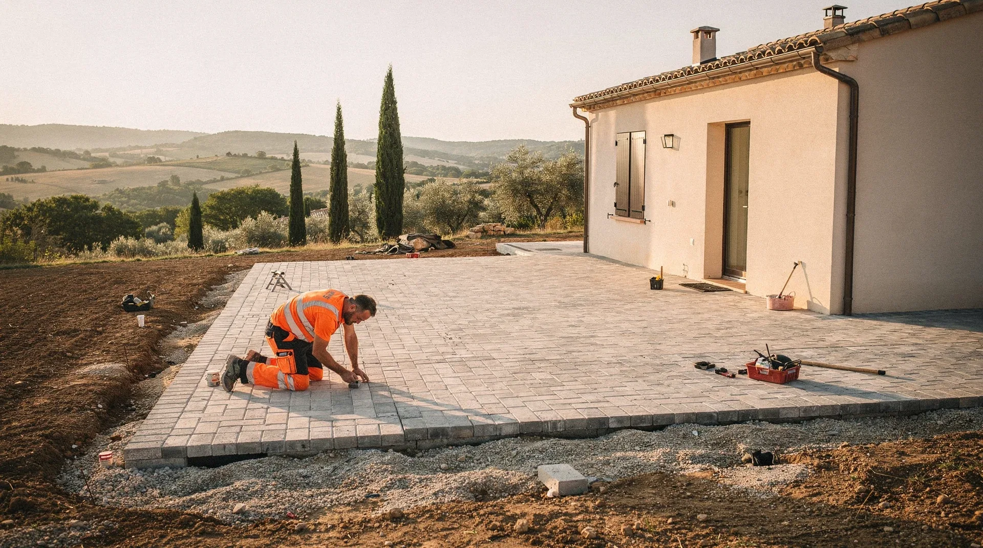 Chantier de terrassement à Muret