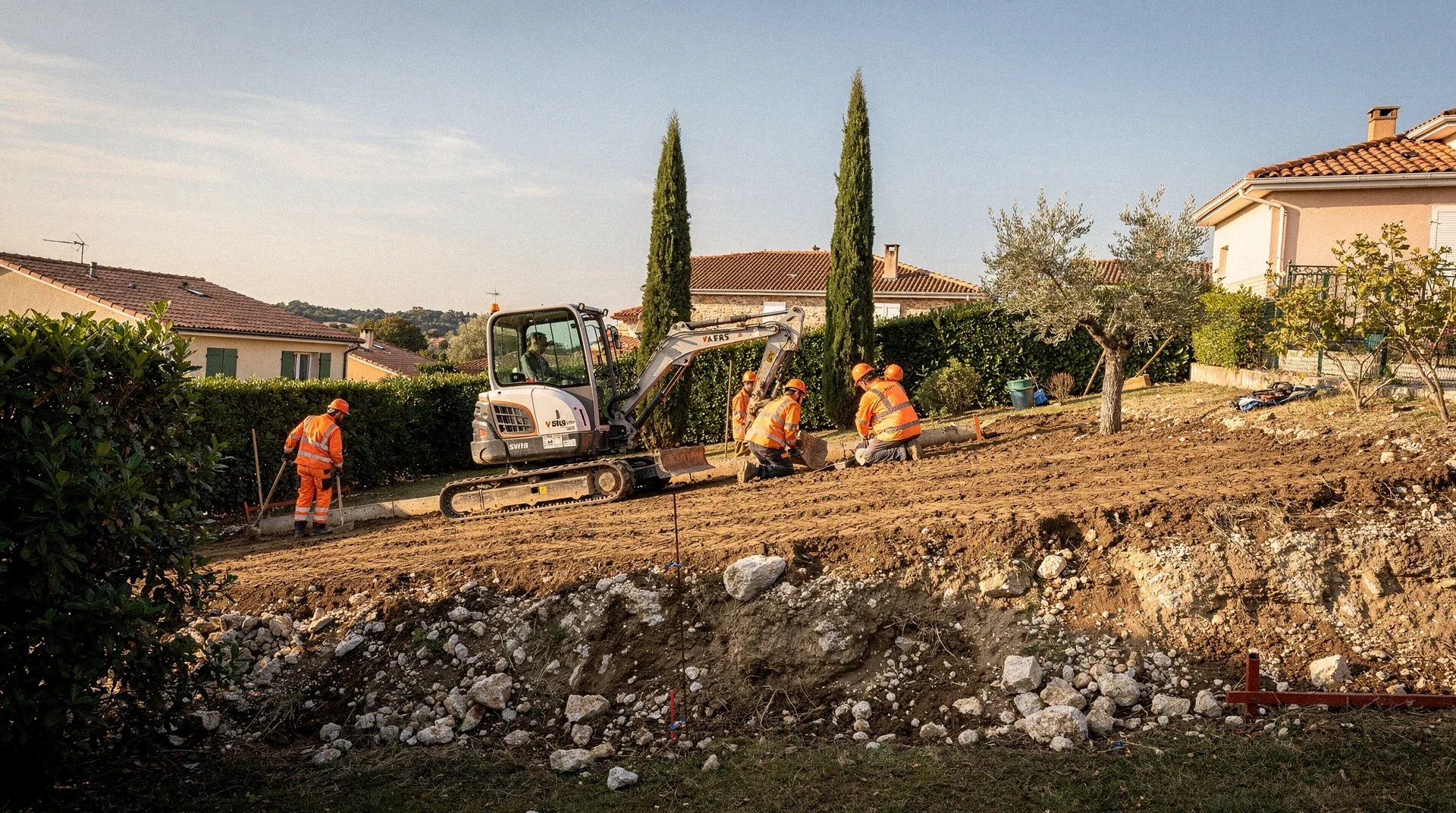 Chantier de terrassement à Tournefeuille