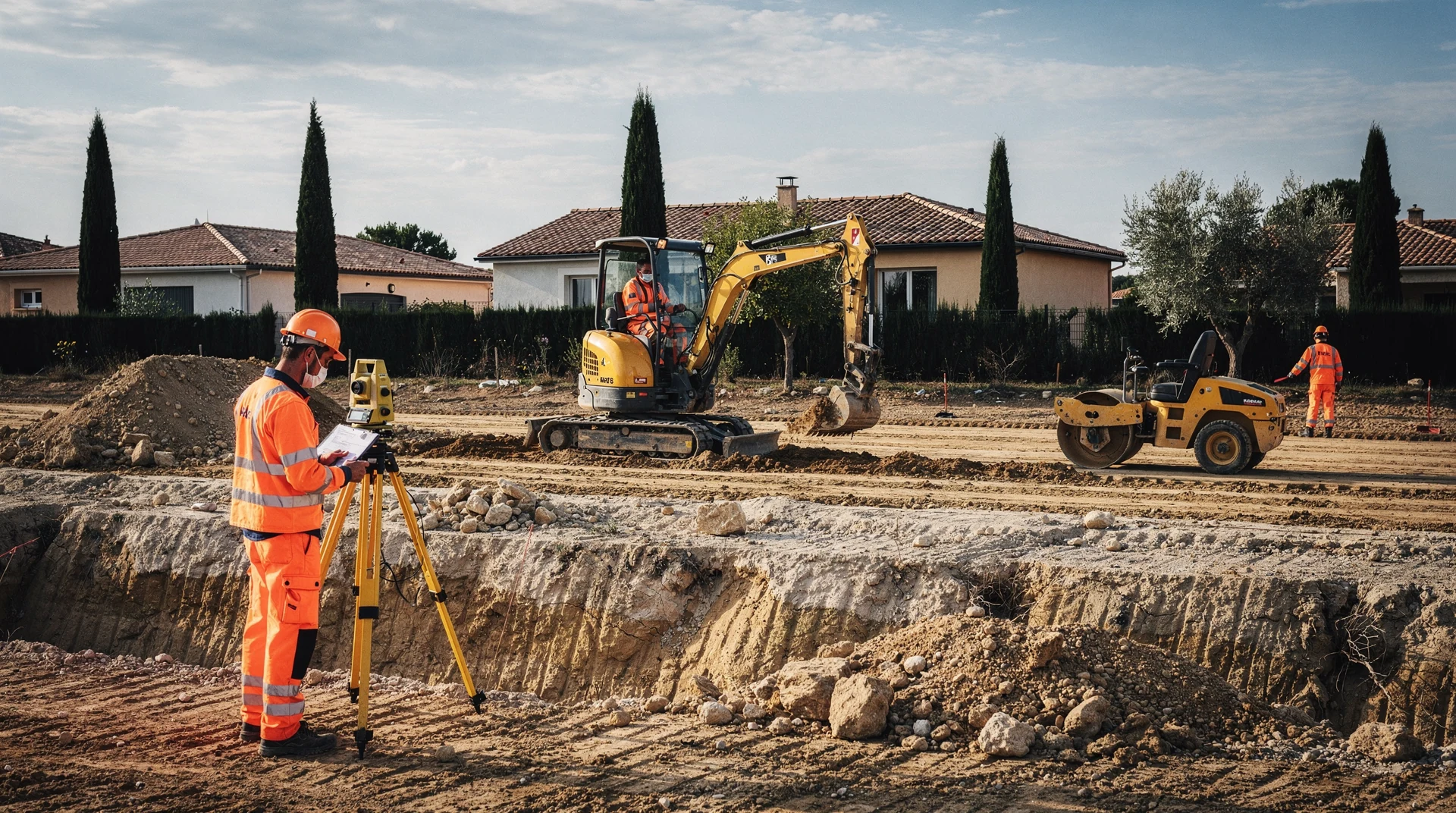 Chantier de terrassement étape par étape en Haute-Garonne